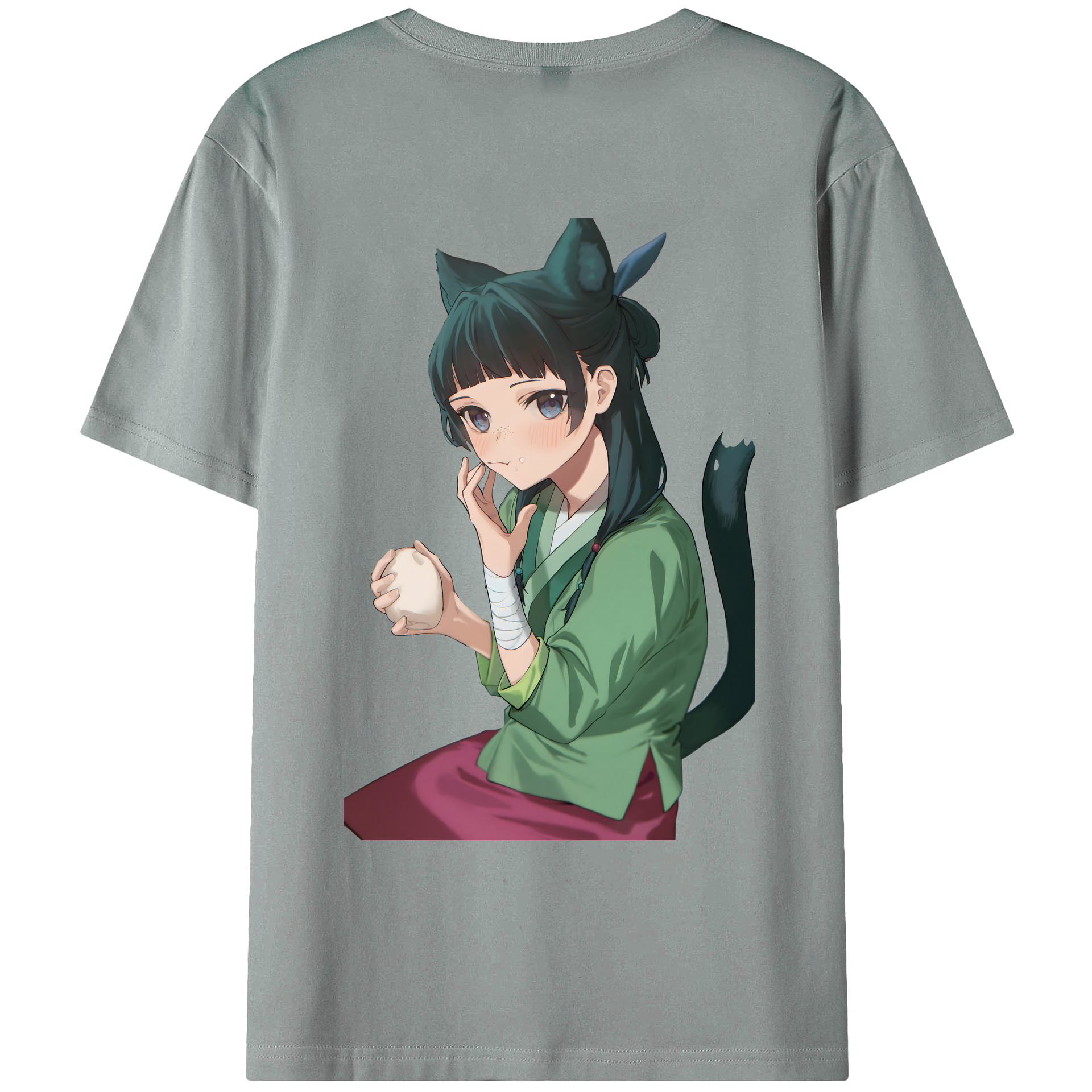（画像用） 薬屋のひとりごと The Apothecary Diaries 綿100％ メンズ半袖Tシャツ（バックプリント） 通気性